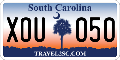 SC license plate XOU050