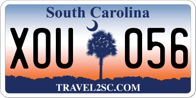 SC license plate XOU056