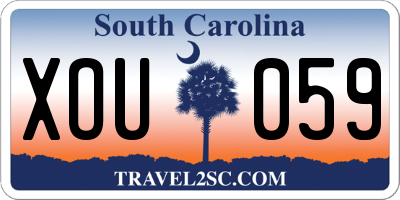 SC license plate XOU059