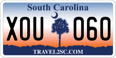 SC license plate XOU060