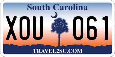 SC license plate XOU061