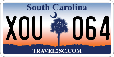 SC license plate XOU064