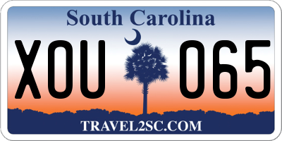 SC license plate XOU065