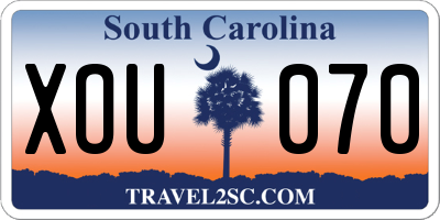 SC license plate XOU070
