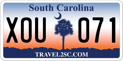 SC license plate XOU071