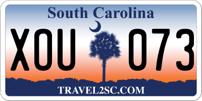 SC license plate XOU073