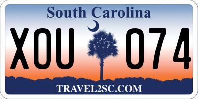 SC license plate XOU074