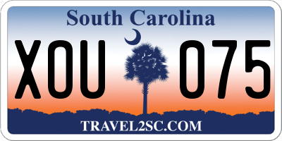 SC license plate XOU075