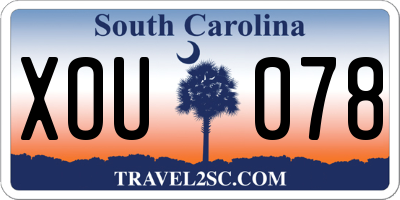 SC license plate XOU078
