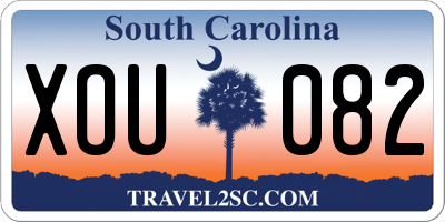 SC license plate XOU082