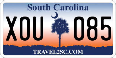 SC license plate XOU085