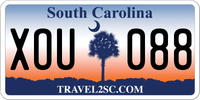 SC license plate XOU088