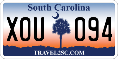 SC license plate XOU094