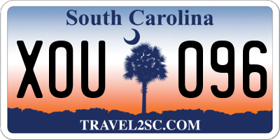 SC license plate XOU096