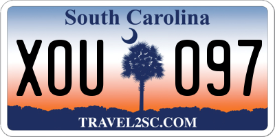 SC license plate XOU097