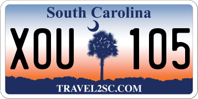 SC license plate XOU105