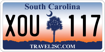 SC license plate XOU117
