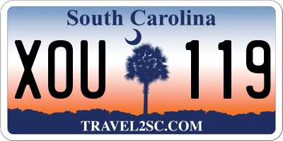 SC license plate XOU119