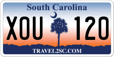 SC license plate XOU120