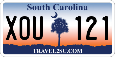 SC license plate XOU121