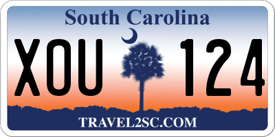 SC license plate XOU124