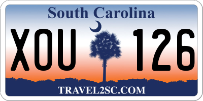 SC license plate XOU126