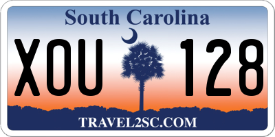 SC license plate XOU128