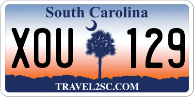 SC license plate XOU129