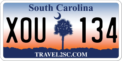 SC license plate XOU134