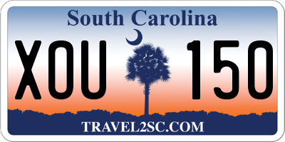 SC license plate XOU150