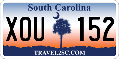 SC license plate XOU152