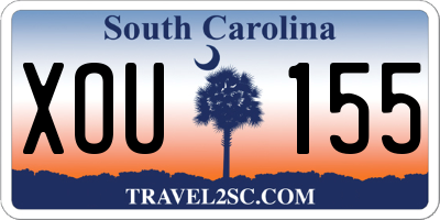 SC license plate XOU155