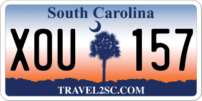 SC license plate XOU157