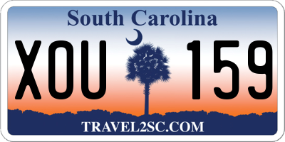 SC license plate XOU159
