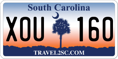 SC license plate XOU160