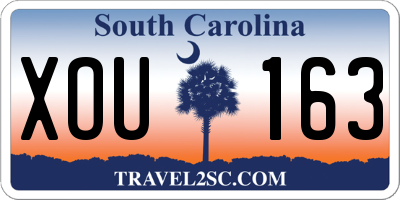 SC license plate XOU163