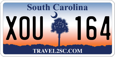 SC license plate XOU164