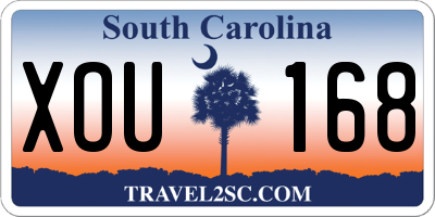 SC license plate XOU168
