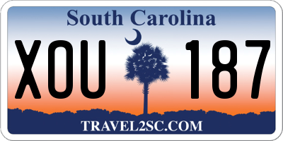 SC license plate XOU187