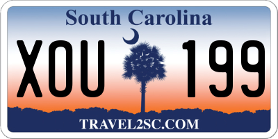SC license plate XOU199