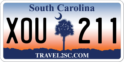 SC license plate XOU211