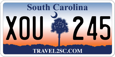 SC license plate XOU245