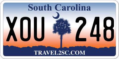 SC license plate XOU248
