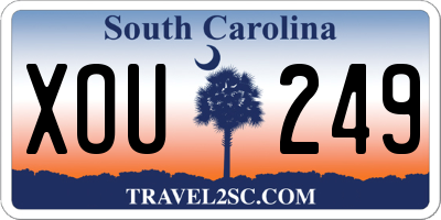 SC license plate XOU249
