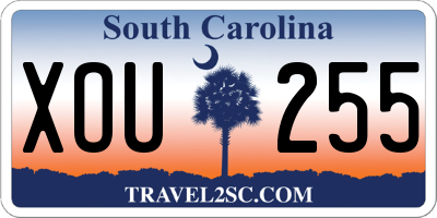 SC license plate XOU255