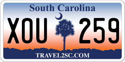 SC license plate XOU259