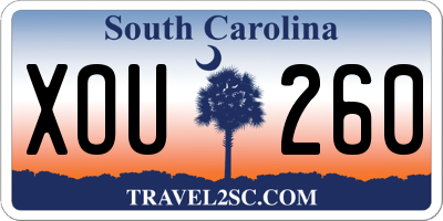 SC license plate XOU260