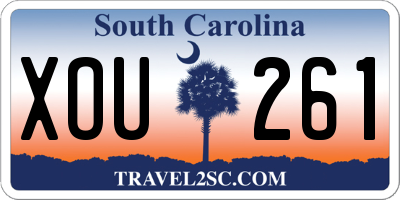 SC license plate XOU261
