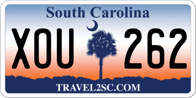 SC license plate XOU262