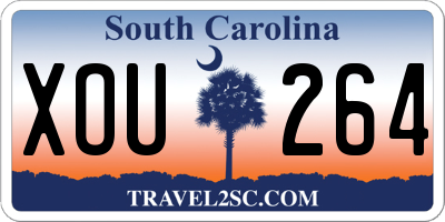 SC license plate XOU264
